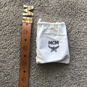 Men's Mcm Claus Monogram Reversable Belt
